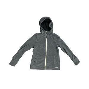 Calvin Klein Performance Fleece Hooded Zip up Mock Neck Jacket Gray Size XS